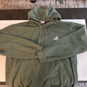 Adidas Olive Green Fleece Hoodie